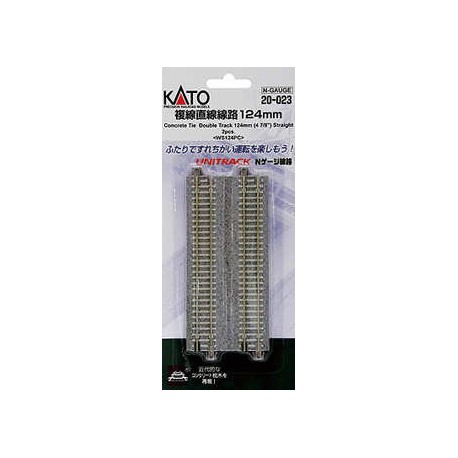 ** Kato 20-023 Unitrack (WS124PC) CS Dual Straight Track 124mm 2pcs
