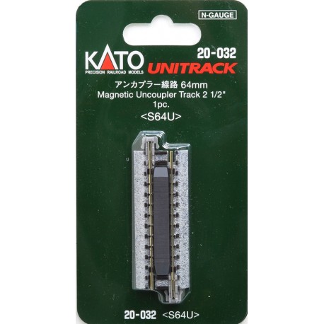 ** Kato 20-032 Unitrack (S64U) Straight Uncoupler Track 64mm