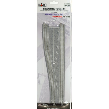 ** Kato 20-051 Unitrack (WA310PC-L) CS Dual LH Widening Track 310mm