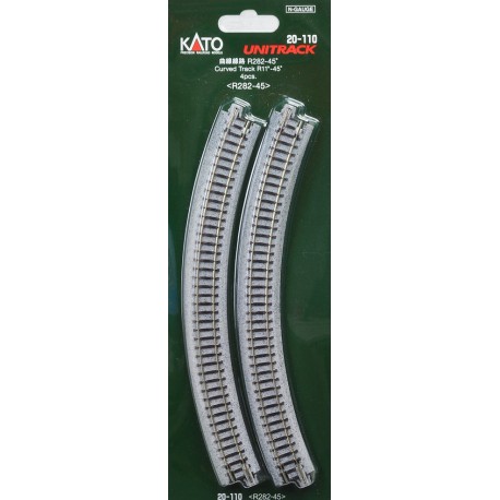 ** Kato 20-110 Unitrack (R282-45) Curved Track 45 Degree 4pcs