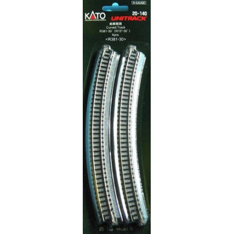 ** Kato 20-140 Unitrack (R381-30) Curved Track 30 Degree 4pcs
