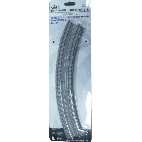 ** Kato 20-186 Unitrack (WR480/447PCAL-WR480/447PCAR) CS Dual Curved Track