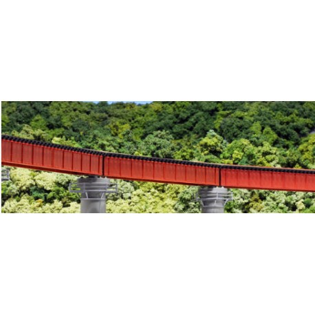 ** Kato 20-824 Unitrack (R481-60) Single Deck Curved Girder Bridge Red