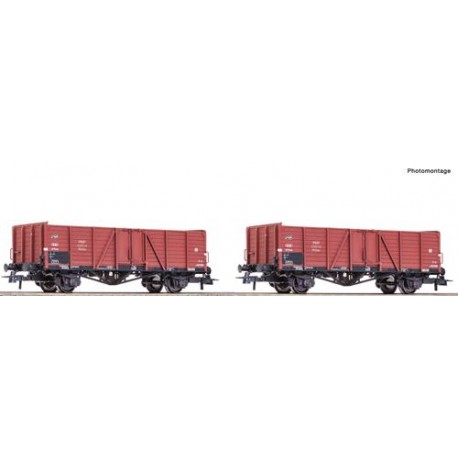 ** Roco 76104 PKP Open Wagon Set (2) III