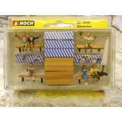 ** Noch 15830 Beer Garden Drinkers (6) and Accessories Figure Set