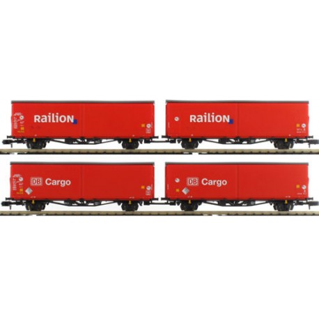 ** Minitrix 15544 DB Cargo/Railion Hirrs-tt325 Wagon Set (4) V