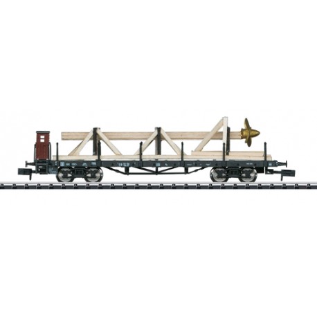 ** Minitrix 15928 DB SSw07 Heavy Duty Flat Wagon w/Ship Propeller Load III