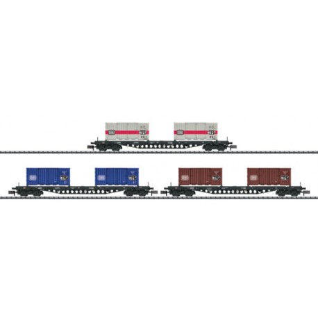 ** Minitrix 15961  DB Sgs693 Container Wagon Set (3) IV