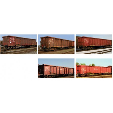 ** Minitrix 15993 DBAG Eanos Scrap Transport Wagon Set (5) VI