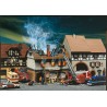 ** Faller 130429 Zur Sonne Burned Down Restaurant Kit III