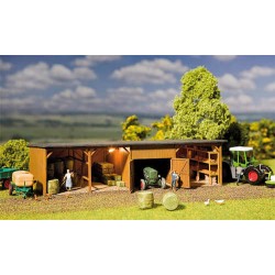 ** Faller 130523 Hay Bale Store with Workshop Kit III