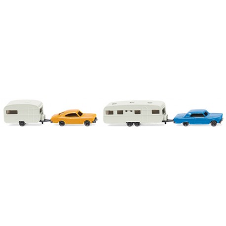 ** Wiking 092209 Car & Caravan Set (2)