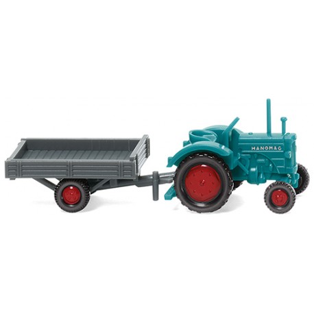 ** Wiking 095304 Hanomag R16 with Trailer Blue/Grey