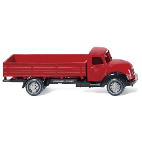 ** Wiking 042601 Magirus Sirius Flatbed Truck Red