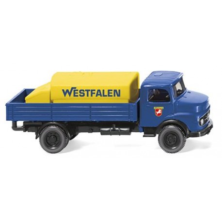 ** Wiking 043801 MB Westfalen Flatbed Lorry with Mountable Tank