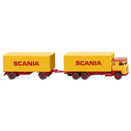 ** Wiking 045702 Scania 111 Box Trailer Road Train