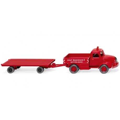 ** Wiking 049202 Magirus S 3500 Heavy Duty Truck w/Trailer Rosenkranz