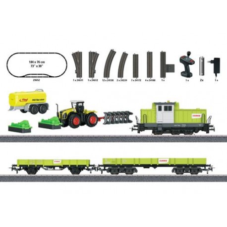 ** Marklin 29652 Claas DHG 700 Diesel Freight Starter Set (MFX-Fitted) - HO Scale