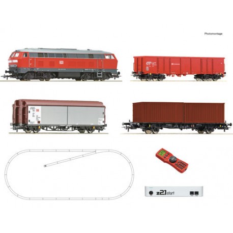 ** Roco 51312 DBAG BR218 Freight Starter Set VI (DCC-Fitted) - HO Scale