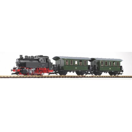 ** Piko 37125 DR BR80 Passenger Starter Set III (Analogue-Sound/Smoke) - G Scale