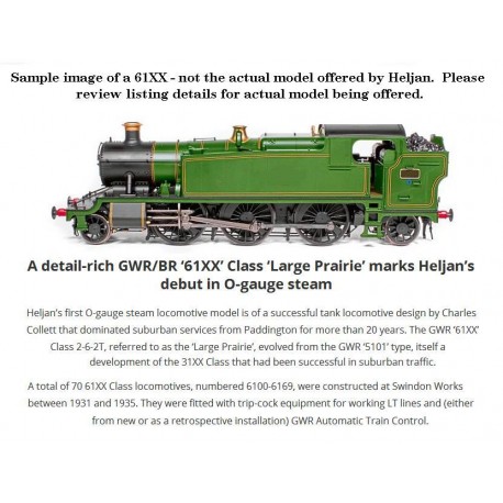 ** Heljan 6126 GWR/BR 61xx Large Prairie BR Late Crest Unnumbered