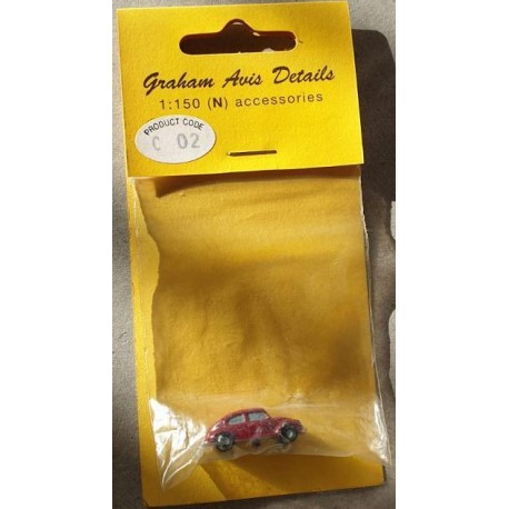 ** Graham Avis Details C02 Saloon Red Car 1:150 N Scale