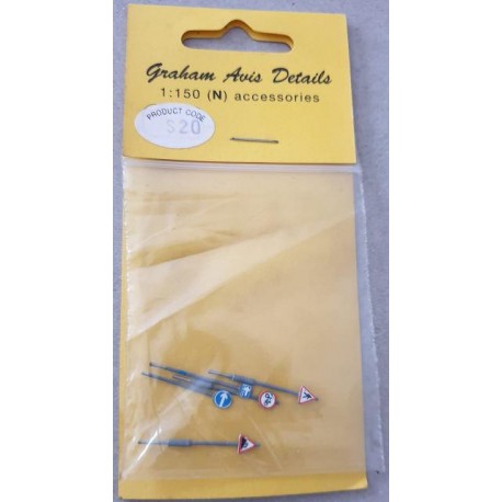 ** Graham Avis Details S20 British Road Signs 1:150 N Scale