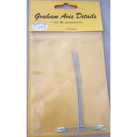 ** Graham Avis Details S11 Street Lamps 1:150 N Scale