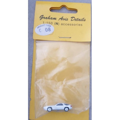 ** Graham Avis Details C08 White Car 1:150 N Scale