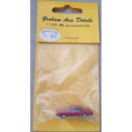 ** Graham Avis Details C06 Saloon Red Car 1:150 N Scale