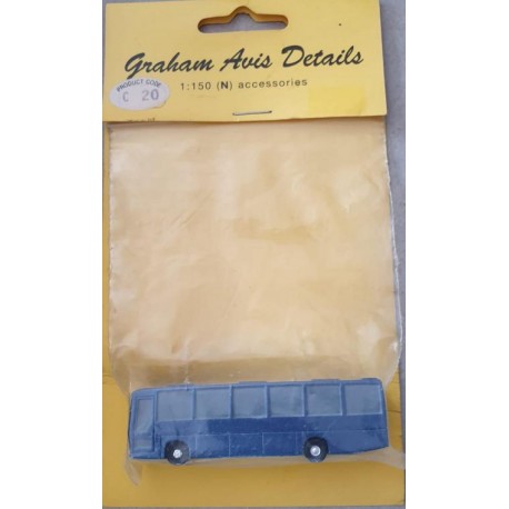 ** Graham Avis Details C20 Single Decker Bus Blue 1:150 N Scale