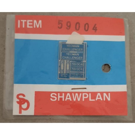 ** Shawplan Name Plates 59004 Yeoman Challenger for 00 / HO locomotives