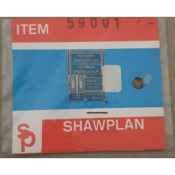 ** Shawplan Name Plates 59001 Yeoman Endeavour for 00 / HO locomotives