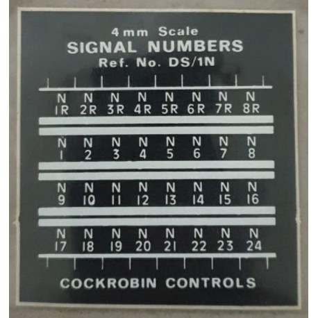 ** DS/1N Cockrobin Controls 4mm Scale 00/HO British Signal Numbers