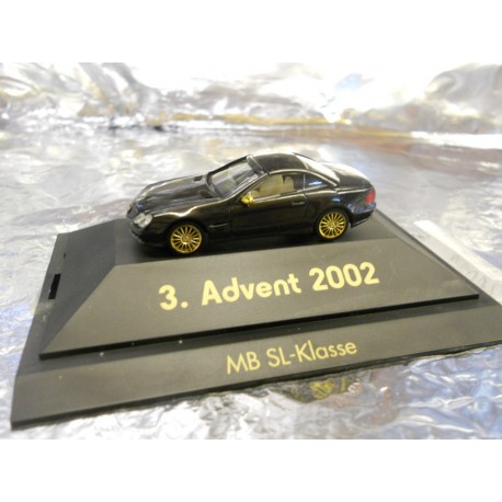 ** Herpa 20023 Advent 3 2002 Black MB SL Klasse with Display Case