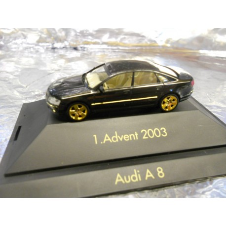 ** Herpa 20031 Advent 1 2003 Black Audi A 8 with Display Case
