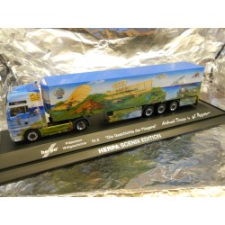 ** Herpa 461023 MAN TGA XXL Refrigerated Box Trailer Herpa Presents VI PC with Light and Sound
