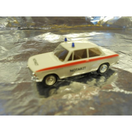 ** Brekina 24020 BMW 1602 Emergency Doctor White with Red Stripe