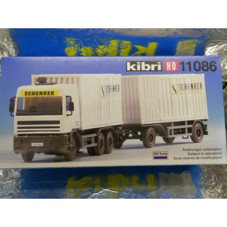 Kibri 11086  D A F  Lorry and Trailer   " Schenker " Kit