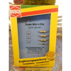 ** Busch 5980  Super Mini LEDs  Set of 3.  Includes Diodes.